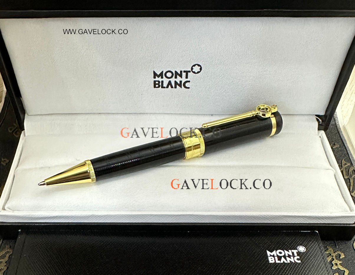 Copy Mont blanc Arthur Conan Doyle Ballpoint Pen Gold-coated